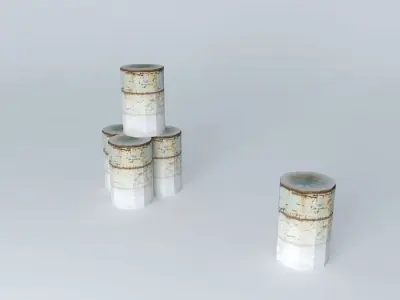 barrel snow Free 3D model