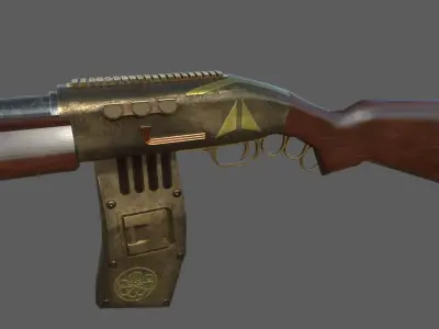 Steampunk Shotgun 3D model