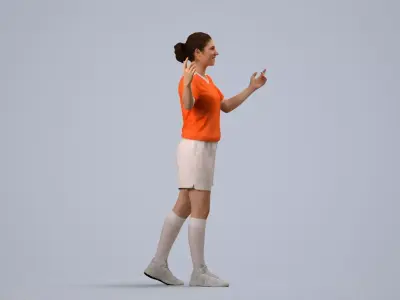 00468Gloria003 - Adult Caucasian woman exercising in athletic 3D model