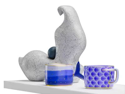 OCEAN DECORATIVE SET 3D model