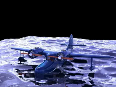 Grumman G-21 Goose Free 3D model