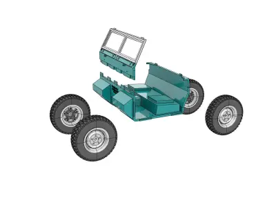 LAND ROVER SERIES 3 HIGH CAPACITY FOR 1 to 10 RC CHASSIS 3D print model