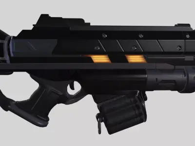 Grond Pistol  Low-poly 3D model