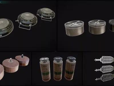 WW2 Mines Variety Pack Free 3D model