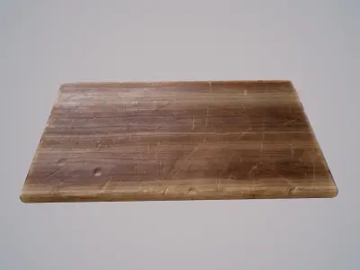 Wooden Cutting Board Low-poly 3D model