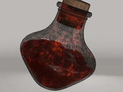 Potion Vial Low-poly 3D model