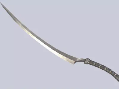 Curse blade Low-poly 3D model