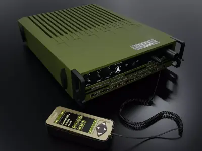 Military Tactical Field Radio Low-poly 3D model