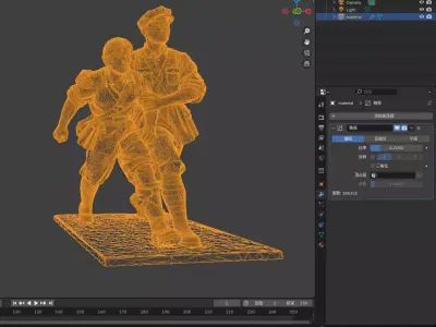 Military sculpture warrior  military battle war hero  soldier 3D print model 20