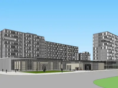 Sketchup Residential Complex N2 3D model