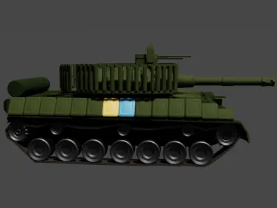 Model of Ukraine tank Low-poly 3D model