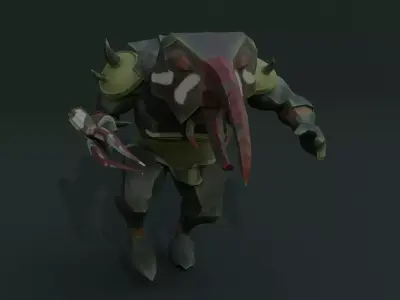Low Poly Stylized Monster - Mutated Bettle Low-poly 3D model