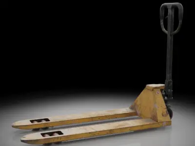 HAND PALLET TRUCK JACK PUMP JIGGER FORKLIFT Low-poly 3D model