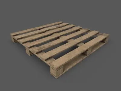 Pallet 01 Game Ready Low-poly 3D model
