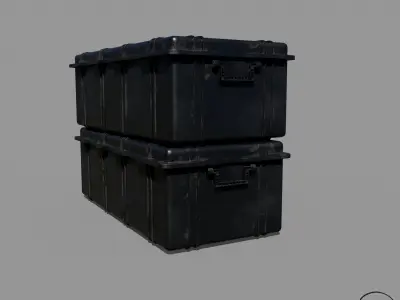 Plastic storage box Low-poly 3D model