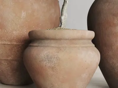 Olive European In Antique Clay Vessels 3D model