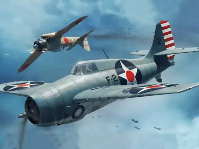 Grumman F4F Wildcat 3D model purchase