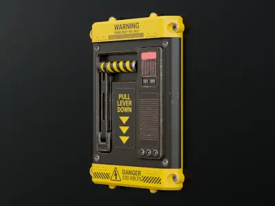 Factory lever switch Low-poly 3D model