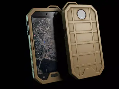 Military Phone Low-poly 3D model