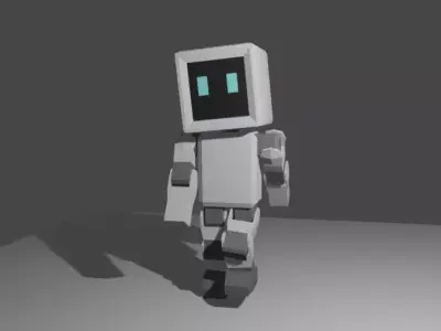 Small Robot PBR Free low-poly 3D model