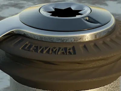 Sailboat deck winch - Lewmar 46ST 3D model