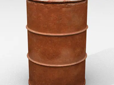 55 Gallon Drum Collection  high poly 3D model
