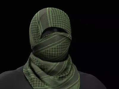 Military Shemagh Tactical Desert Scarf Low-poly 3D model