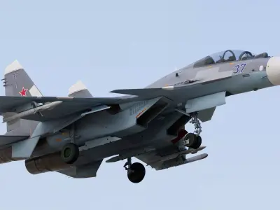 Russian Fighter Jet Sukhoi SU-30 SM Flanker H 3D model