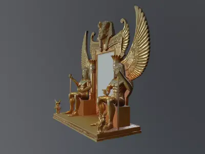 Ancient Egyptian Throne Frame 3D model