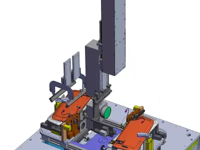 Sun visor automatic laser coding machine 3D model