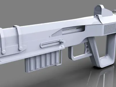 MSI-t4 gun Low-poly 3D model