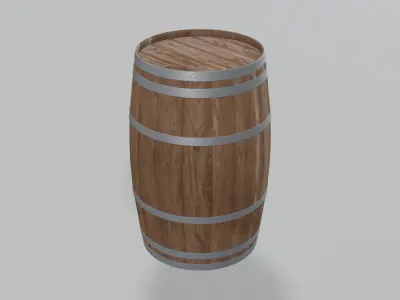 Medium Toasted Firkin Barrel 3D model