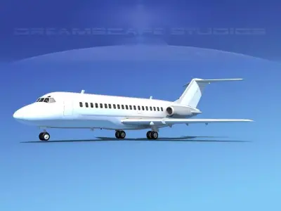 Douglas DC-9-15 Unmarked 2 3D model