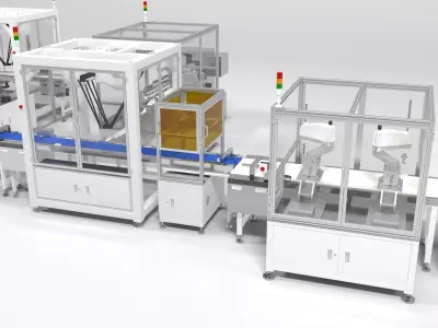 Industrial equipment-production line 3D model