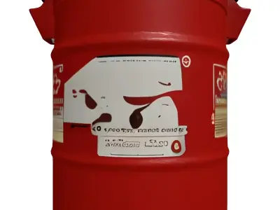 Biohazard Waste Barrel Drum 3D model