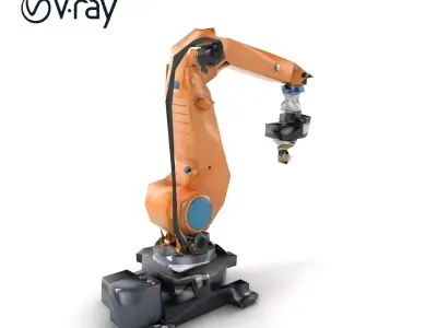 Precision Gantry Robot with Gripping End-Effector model pack Low-poly 3D model