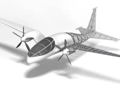 3D MODEL OF BAYRAKTAR AKINCI UCAV DRONE STRUCTURE 3D model