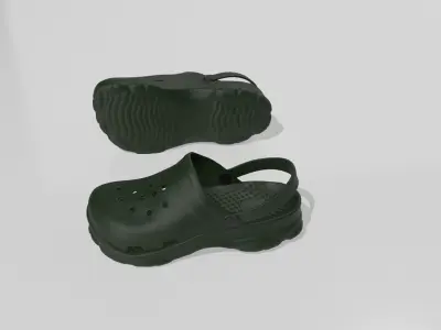 Clogs Sandal Green 3D model