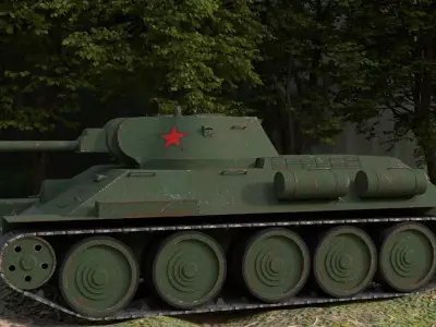 T34-76 Russian Tank 3D model