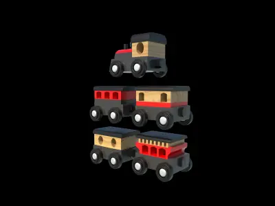 toy train 3D model 7