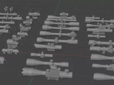 Scope model Low-poly 3D model