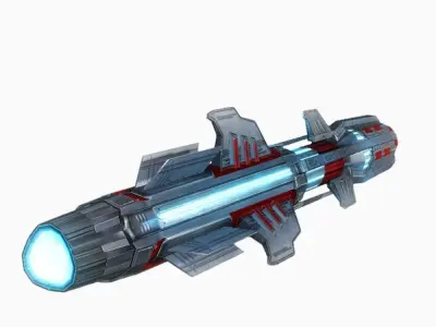 Missile 6 sci-fi low poly Low-poly 3D model