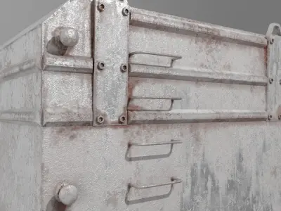 Trash container 3D model 2