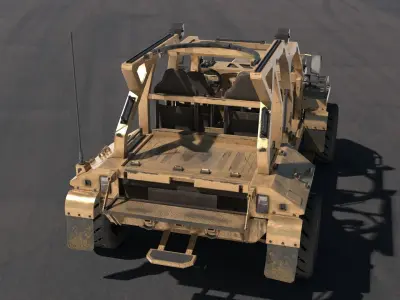 High-Detail Military Off-Road Vehicle 3D Model Low-poly 3D model