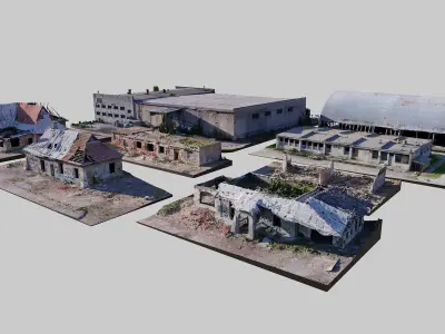 Abandoned-Soviet-Base-Kitbash 3D model