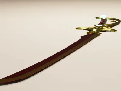 Fantasy Sword Low-poly 3D model 16