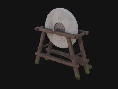 Grindstone Low-poly 3D model