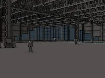 Warehouse Interior 4 - Textured Low-poly 3D model