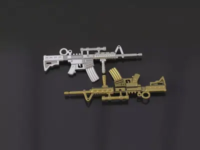 Gun Pendant - Colgante Fusil 3D print model