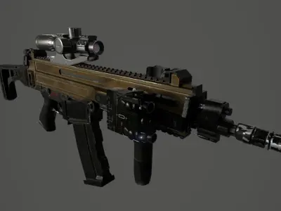 CZ 805 BREN Rifle Low-poly 3D model